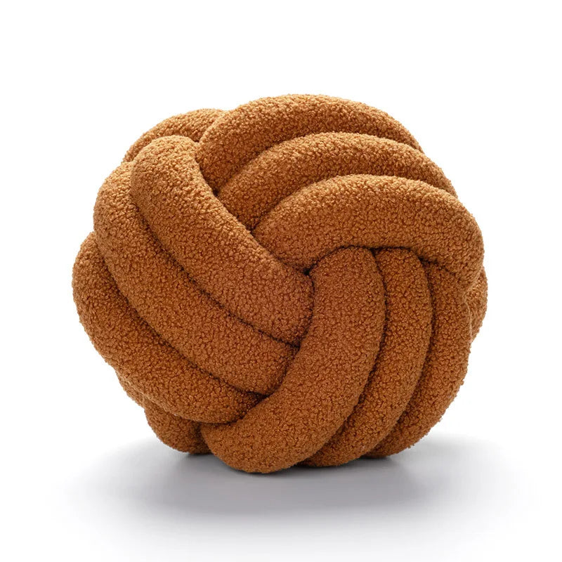 Hand-knotted Ball Throw Pillow | Yazijico™ 
