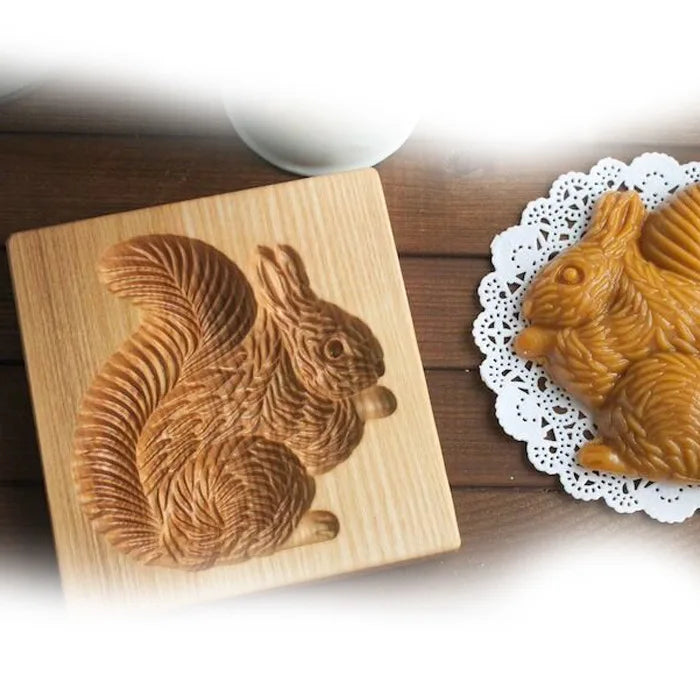 Wooden Shortbread Mold Raspberry Heart Carved | Yazijico™