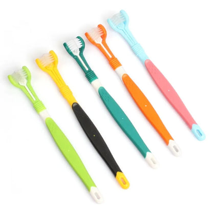 Three Sided Pet Toothbrush Cleaning