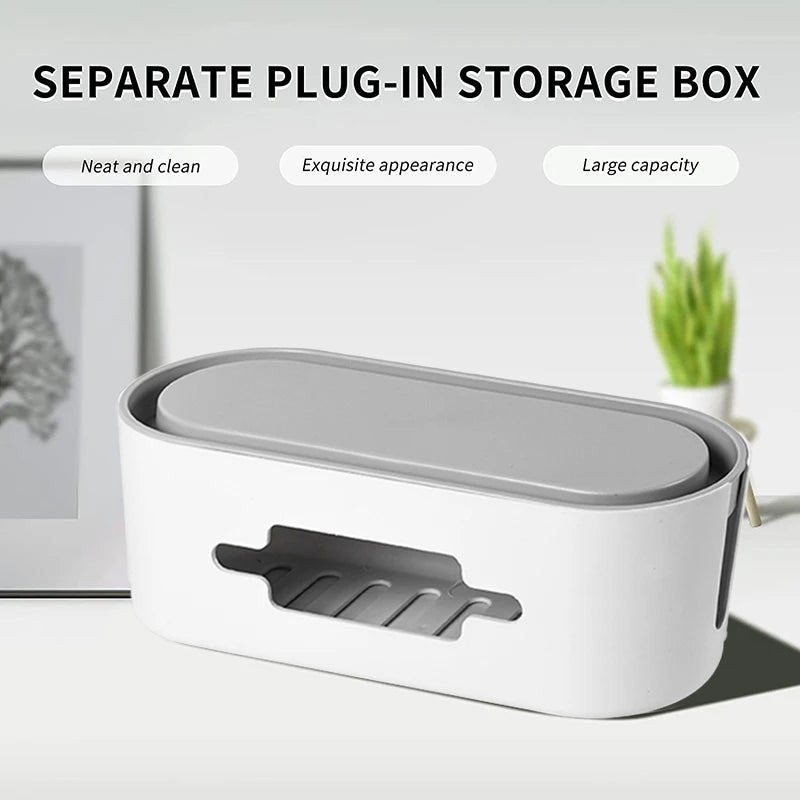 Electronics Cable Storage Box Plug Wire Organizer Storage For Charger