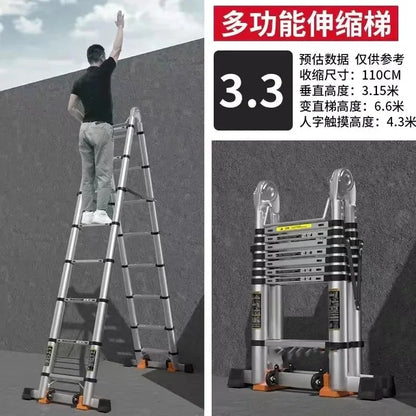 Alloy Telescopic Step Ladder Multi-functional | Yazijico™ 