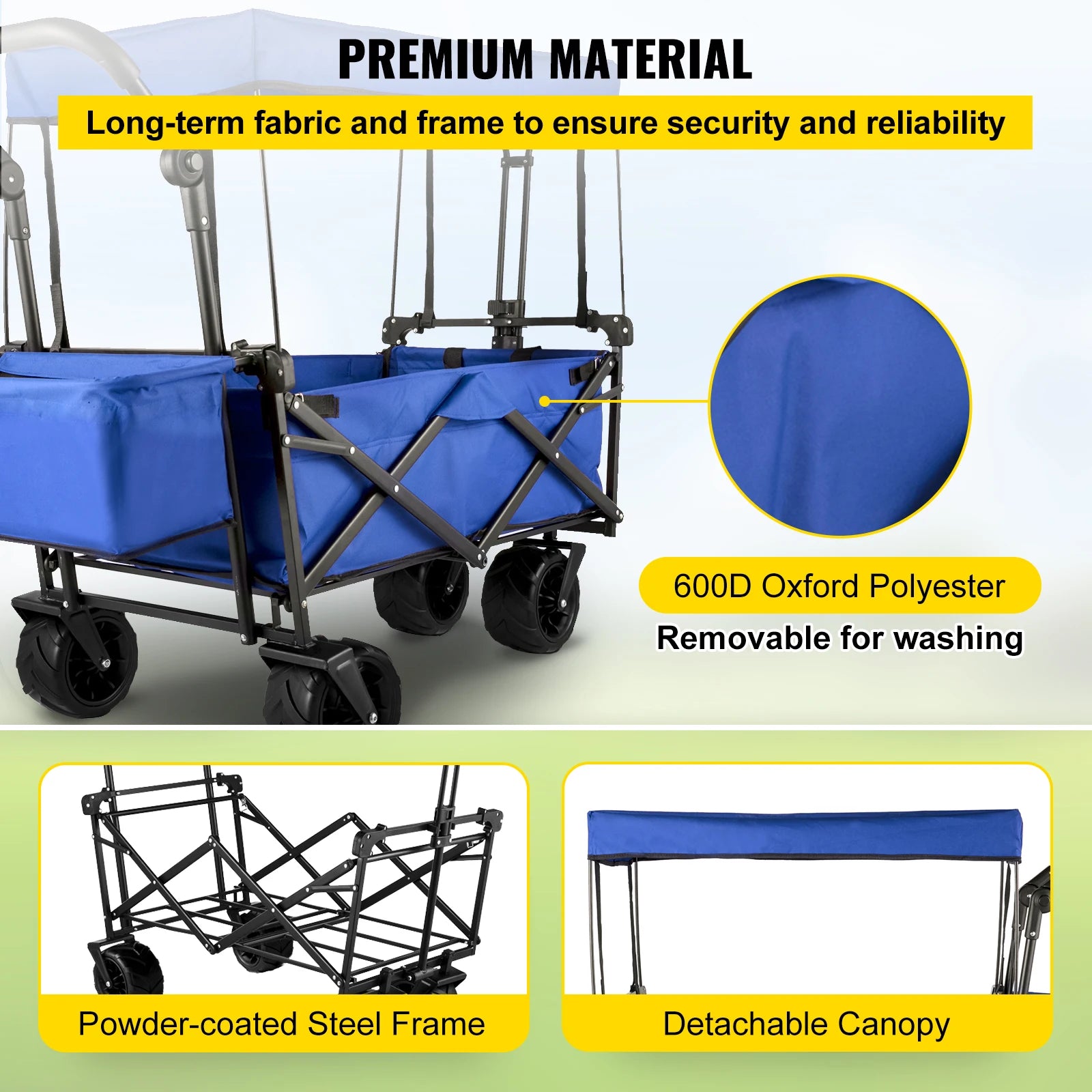 Yazijico™  Folding Wagon Cart Handle Bar - Yazijico™ 