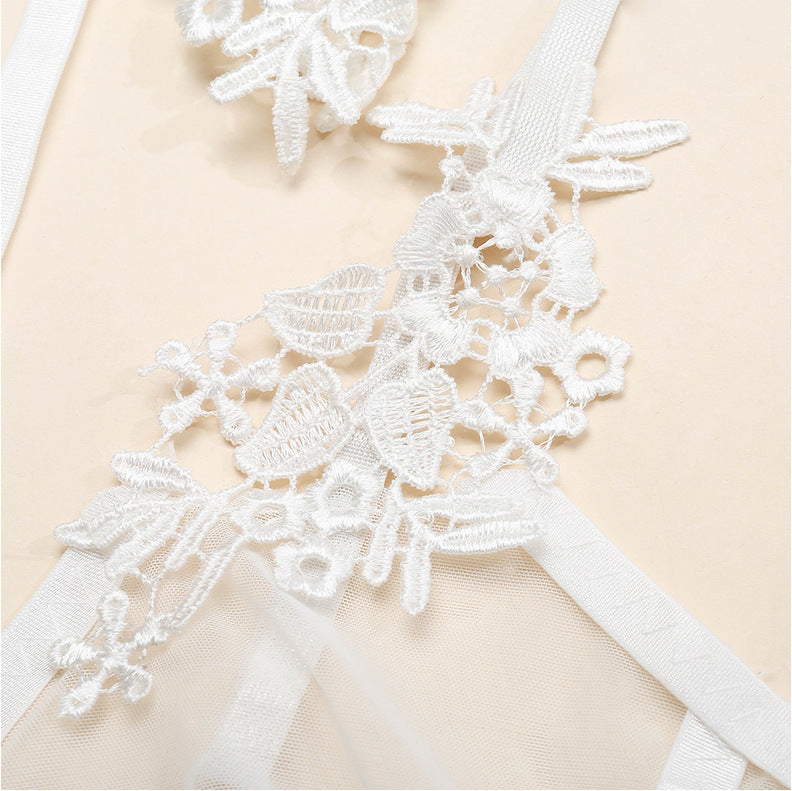 Sexy Lace Lingerie Set Bra High Waist Thong  