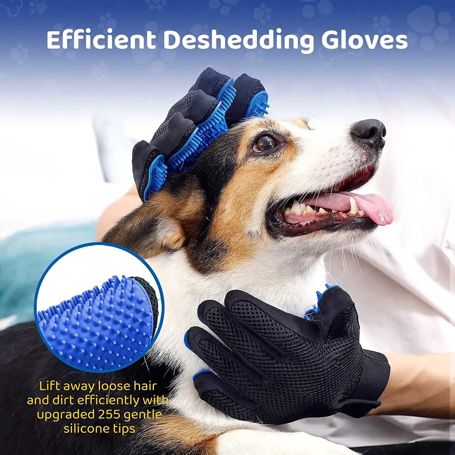 Pet Grooming Glove Gentle Efficient Pet Hair Remover| Yazijico™ 