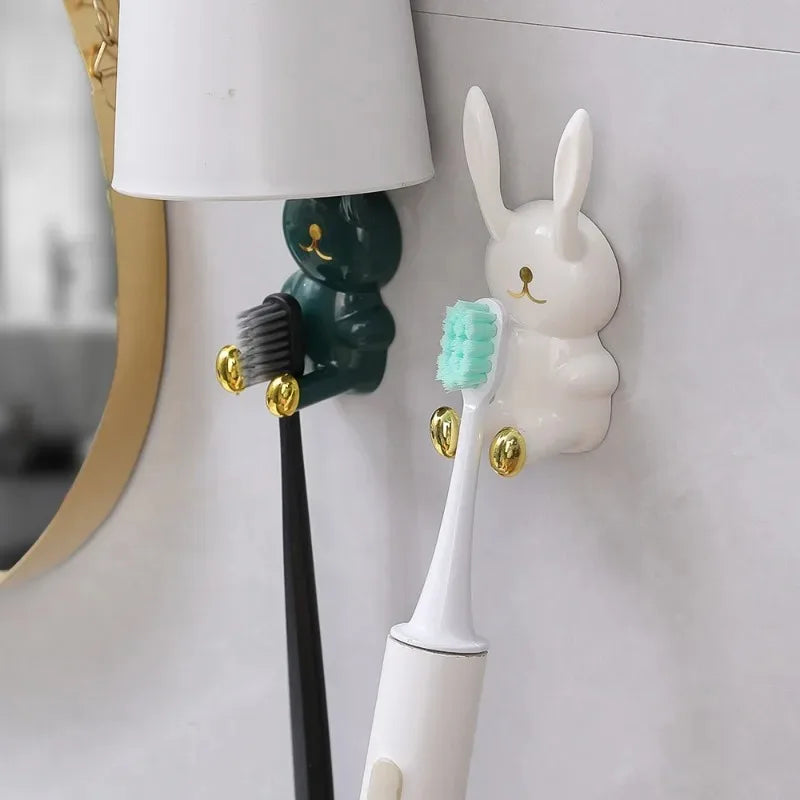 Cartoon Rabbit Toothbrush Holder Wall Mounted | Yazijico™