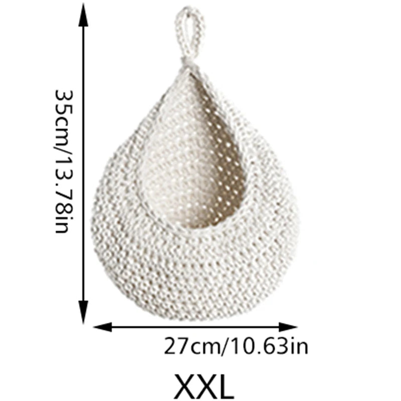 16 Sizes Hanging Hand Woven Basket Kitchen Vegetable | Yazijico™ 