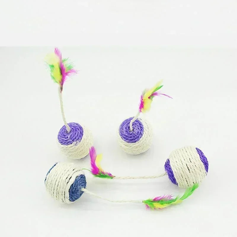 Cat Toy Sisal Scratching Ball Training Interactive Toy| Yazijico™ 