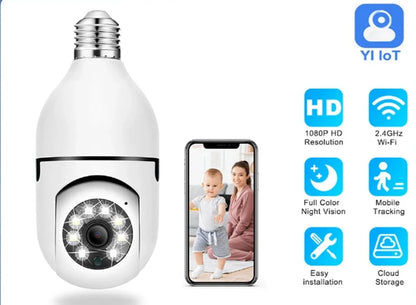 WiFi Bulb Indoor Camera Two Way Audio | Yazijico™ 