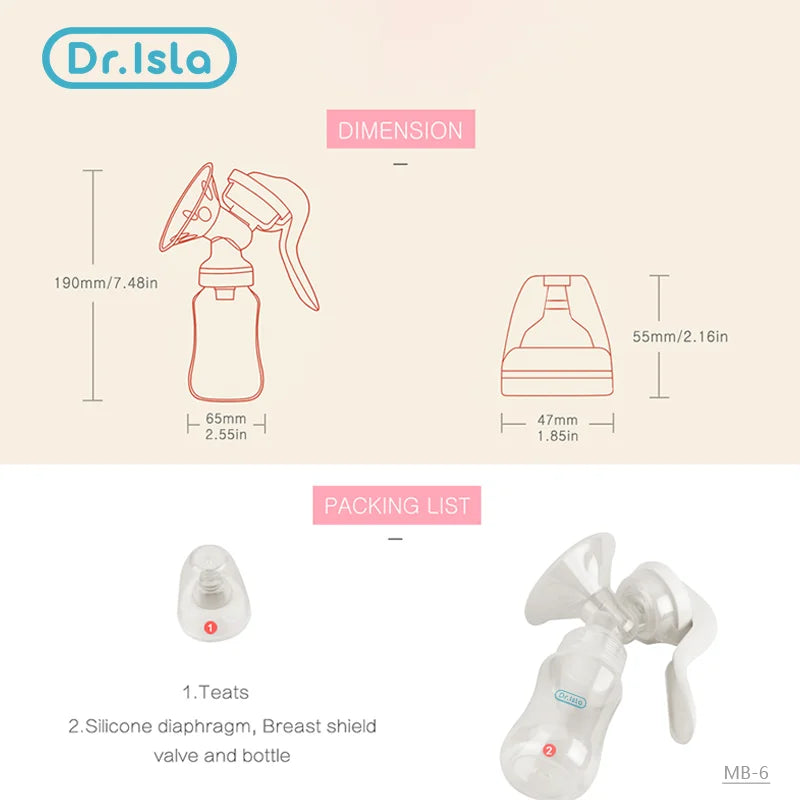 Yazijico™  Breast Pump Baby Nipple Manual Suction Milk - Yazijico™ 