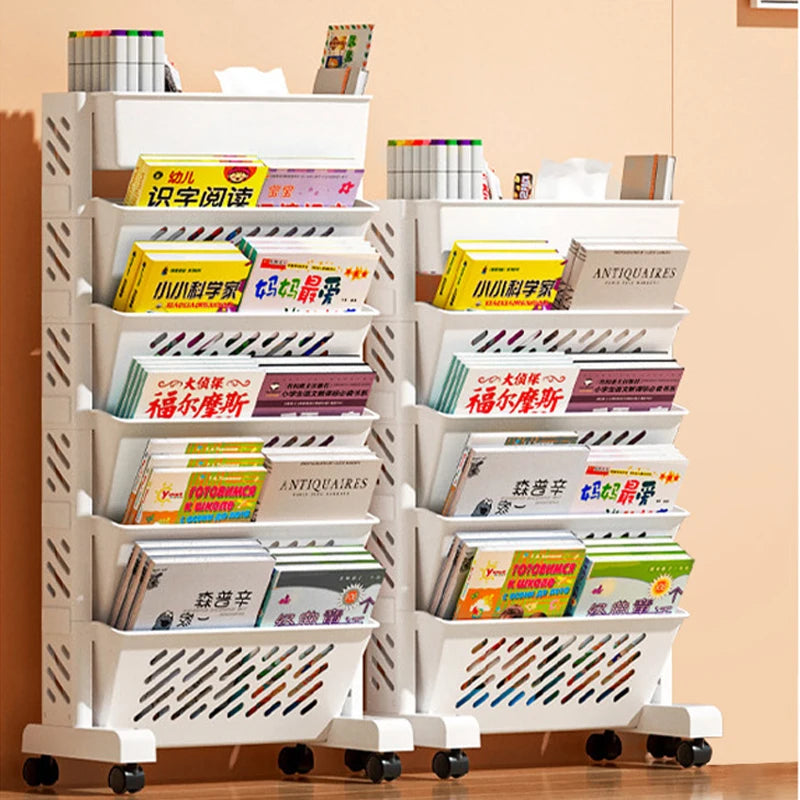 Storage Shelf Desk Side Bookshelf Bookcase | Yazijico™ 