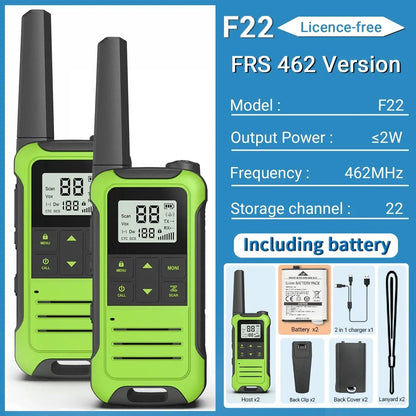 Baofeng F22 Mini Walkie Talkie PMR FRS | Yazijico™ 