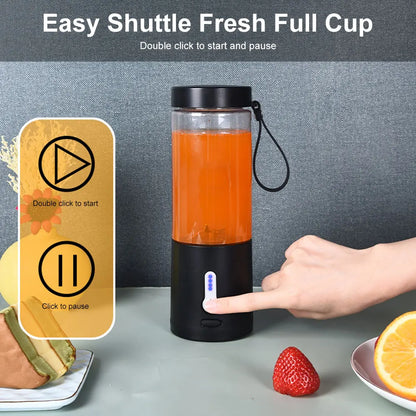 Powerful Blender Portable Usb Rechargeable Fruit Juicer Orange Fresh Juice Blender For Making Milkshakes Smoothies Blending Cup