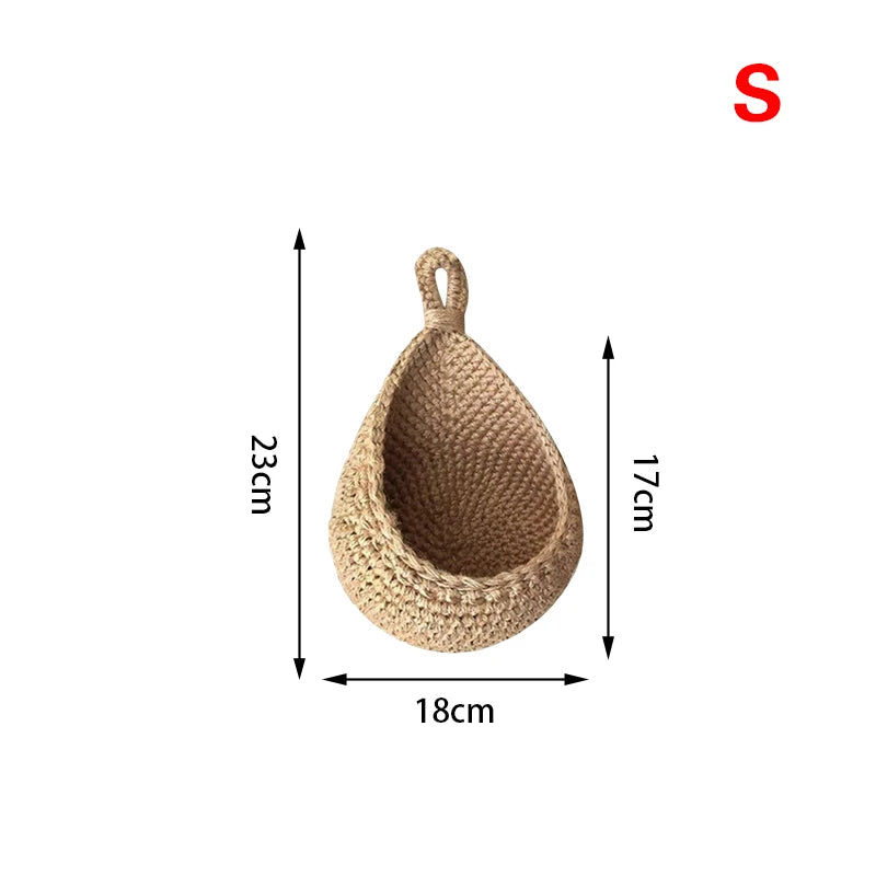 16 Sizes Hanging Hand Woven Basket Kitchen Vegetable | Yazijico™ 