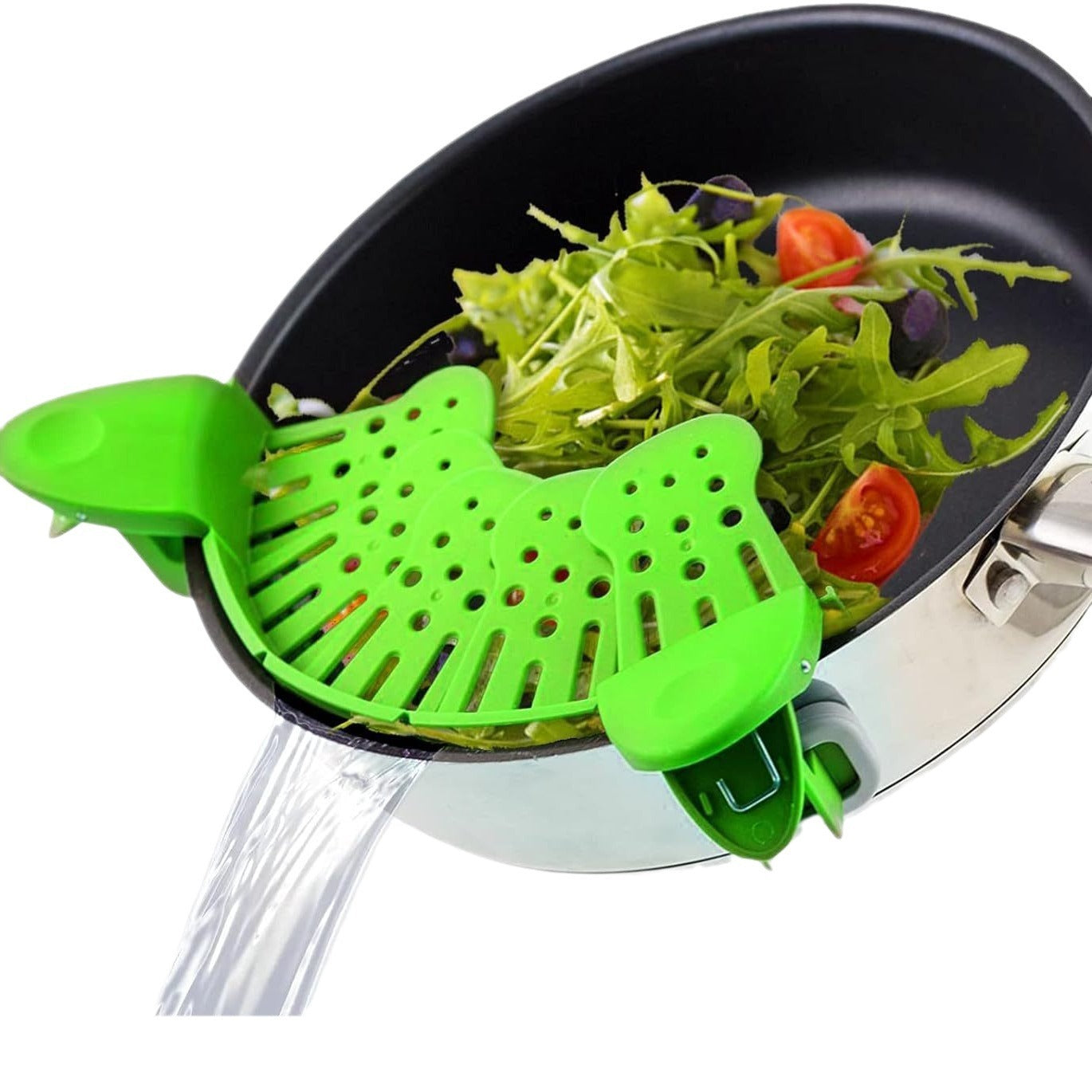 Silicone Clip-on Pan Pot Strainer Anti-spill