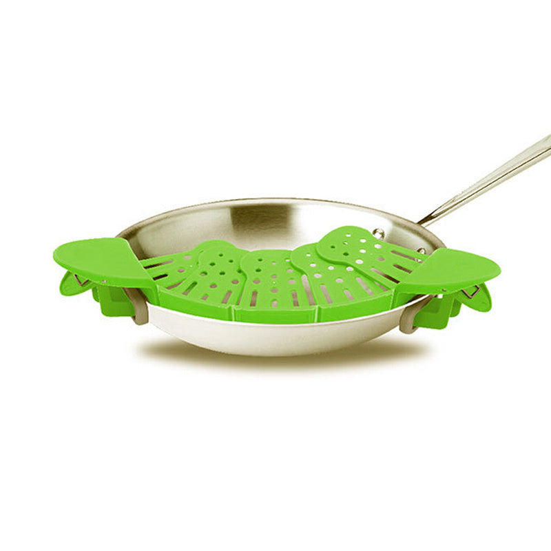 Silicone Clip-on Pan Pot Strainer Anti-spill