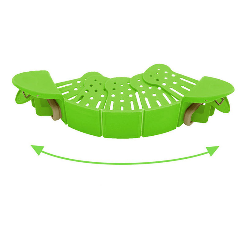 Silicone Clip-on Pan Pot Strainer Anti-spill
