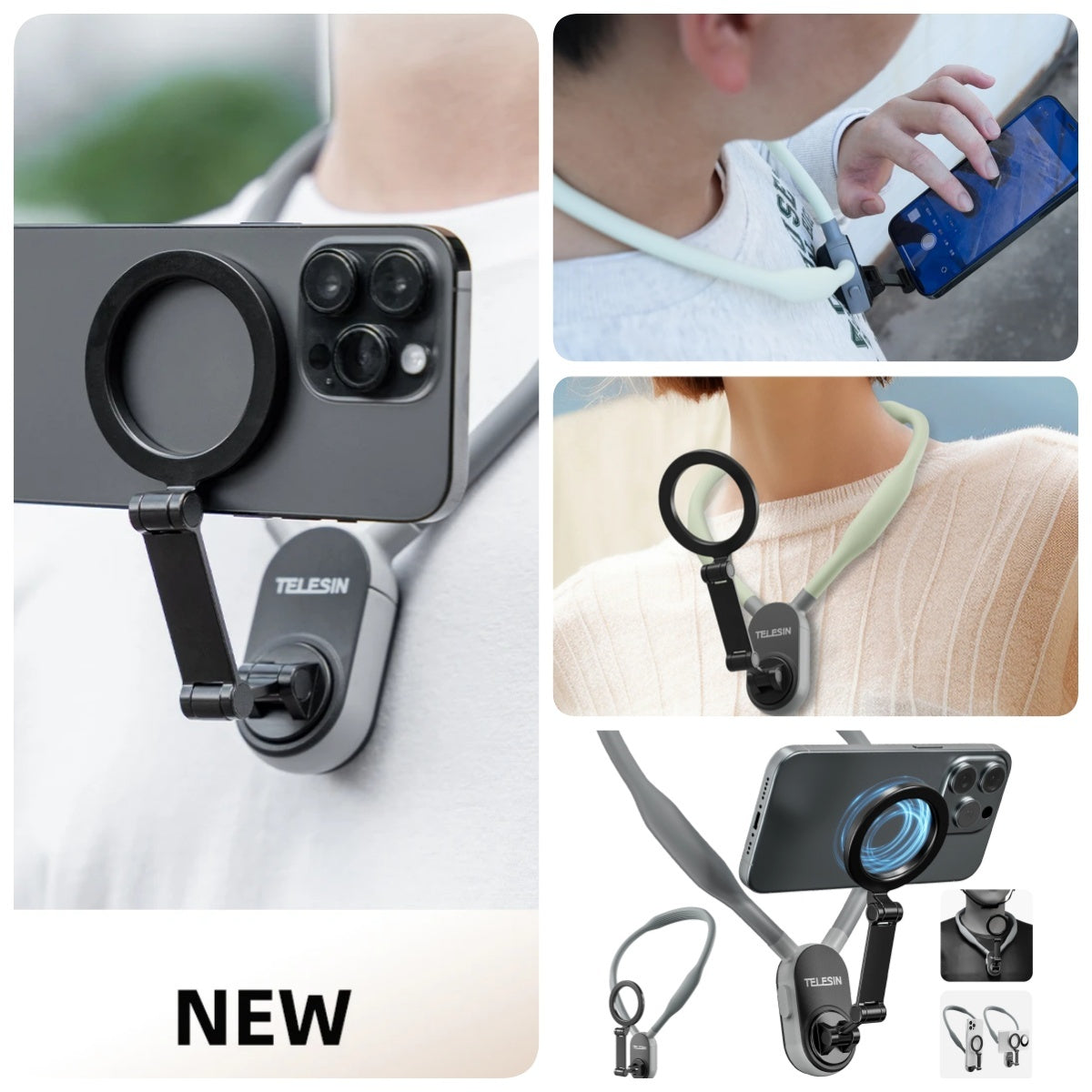 Silicone Phone Magnetic Neck Mount 
