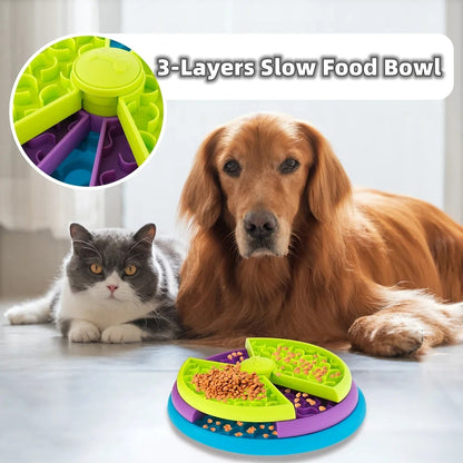 Slow Food Bowl Anti Choking Cat Bowl Dog 