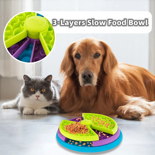 Slow Food Bowl Anti Choking Cat Bowl Dog 