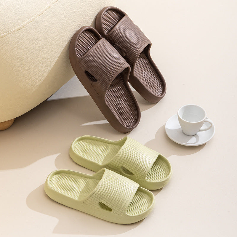 Solid Color Thick Bottom Home Slippers Summer 