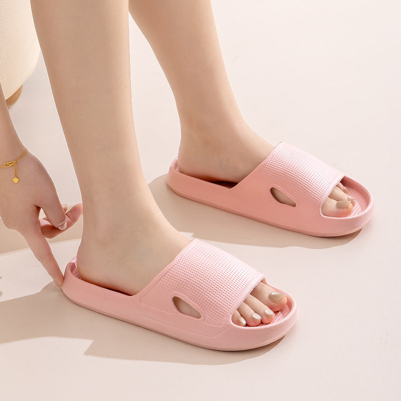 Solid Color Thick Bottom Home Slippers Summer 