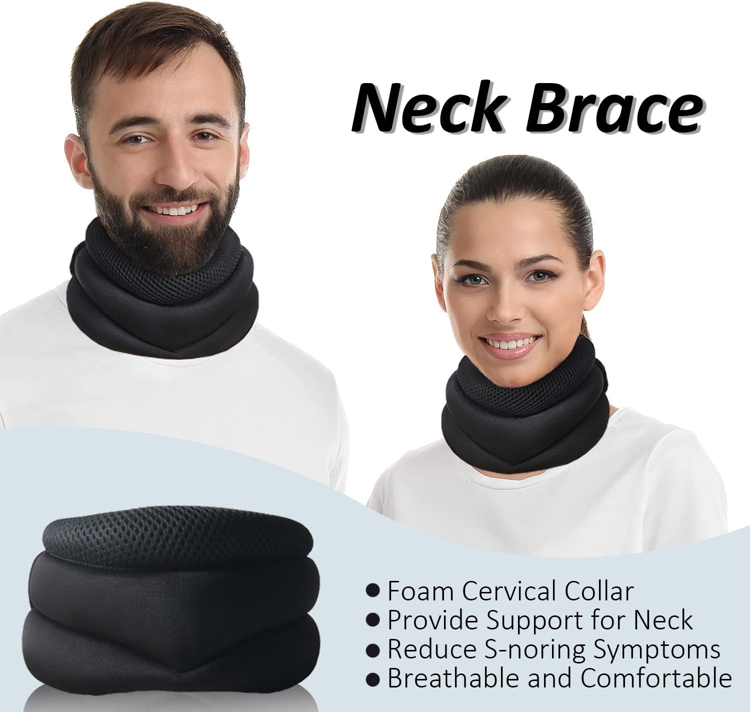 Upgraded Neck Brace Foam Cervical Collar 