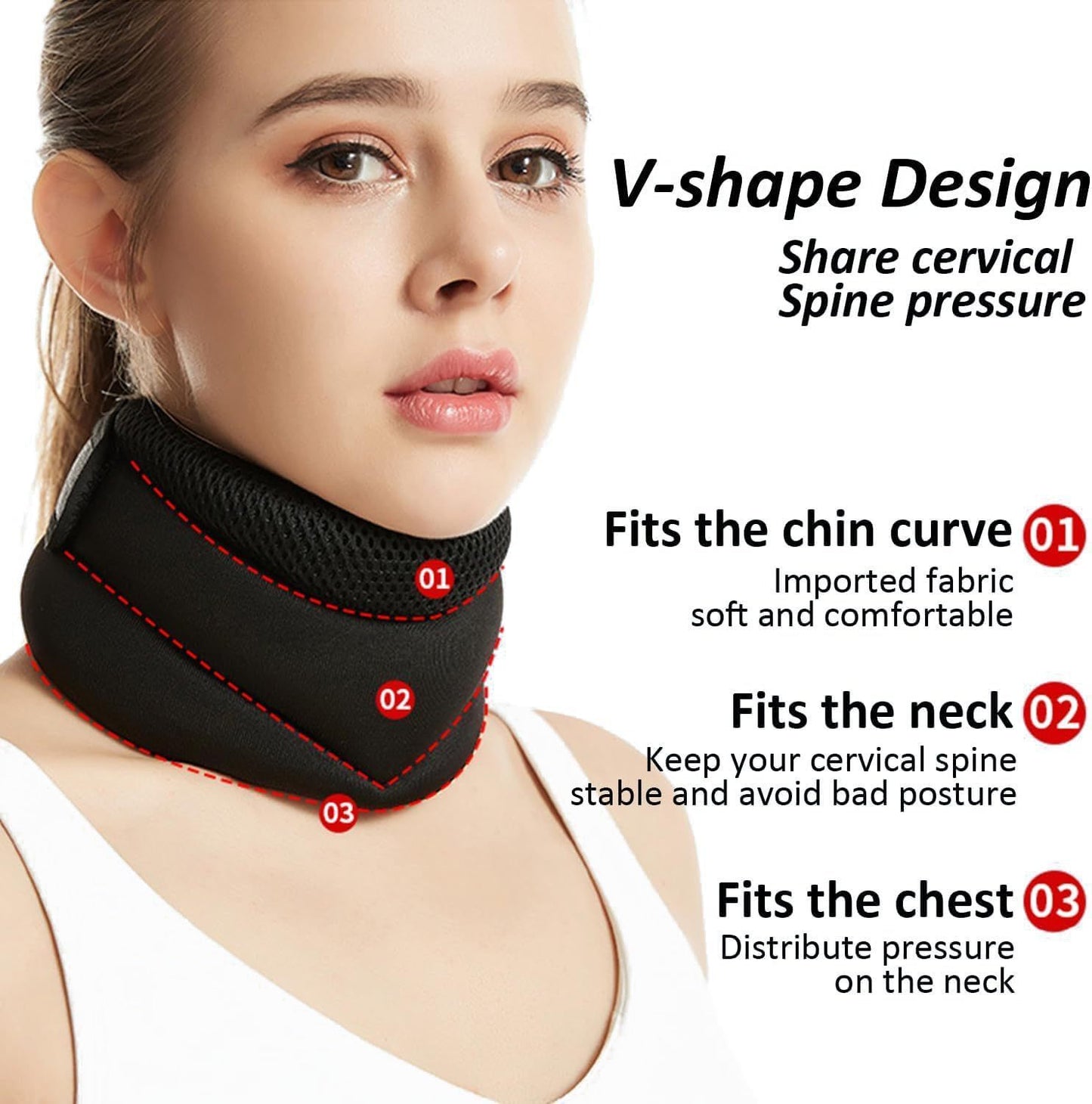 Upgraded Neck Brace Foam Cervical Collar 