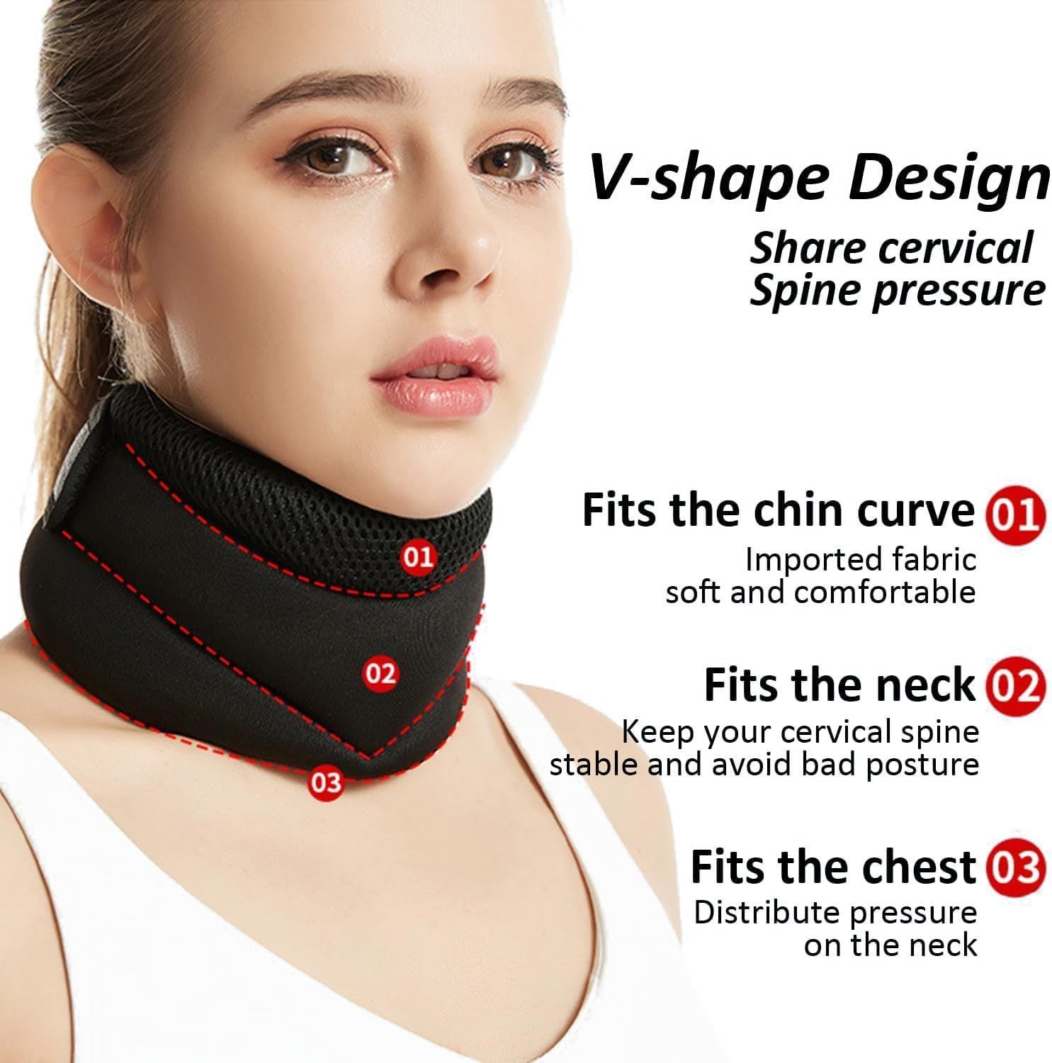 Upgraded Neck Brace Foam Cervical Collar 