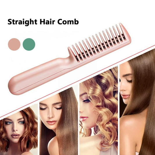 Wireless Straight Hair Comb Portable USB Charging 