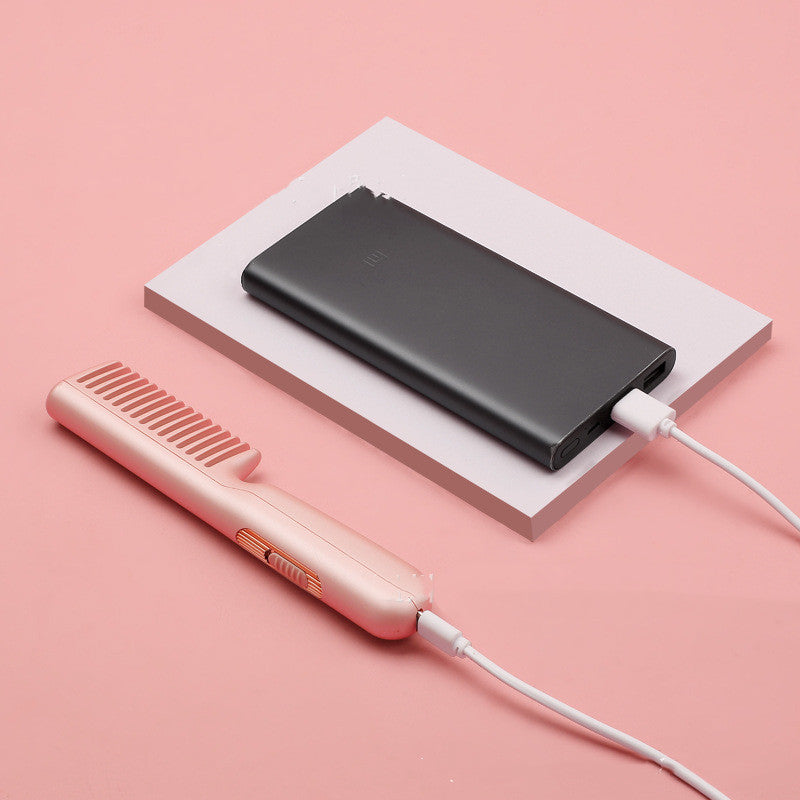 Wireless Straight Hair Comb Portable USB Charging 