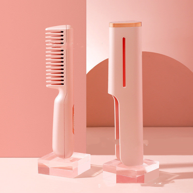 Wireless Straight Hair Comb Portable USB Charging 