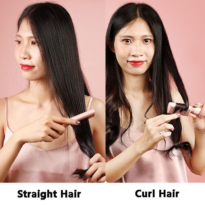 Wireless Straight Hair Comb Portable USB Charging 