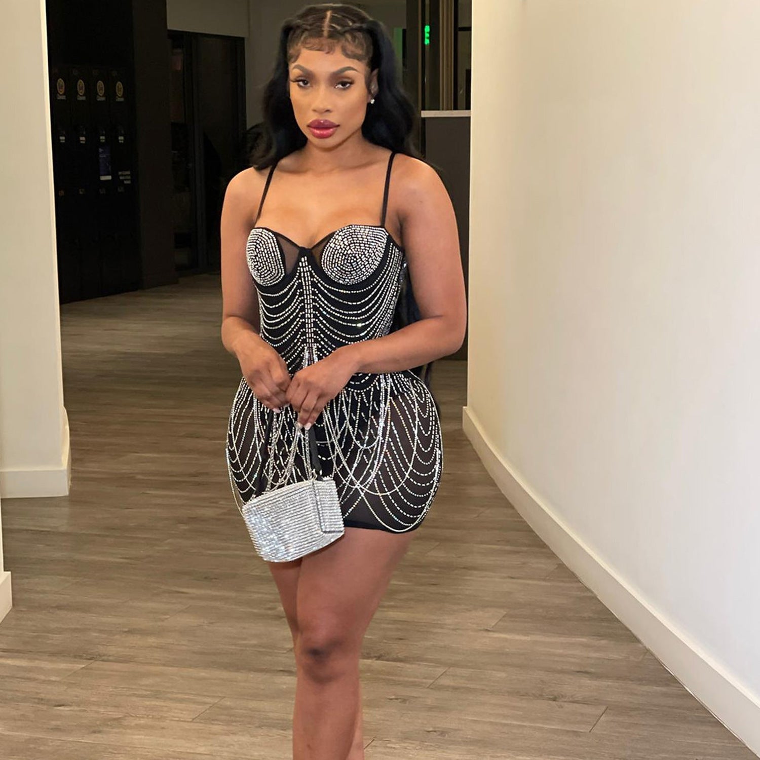 Women's Fashion Personality Tassel Suspender Dress_