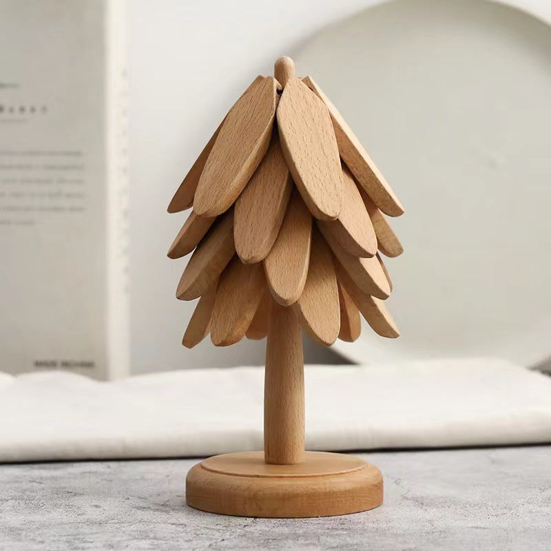 Wooden Tree Folding Coaster Black Walnut 
