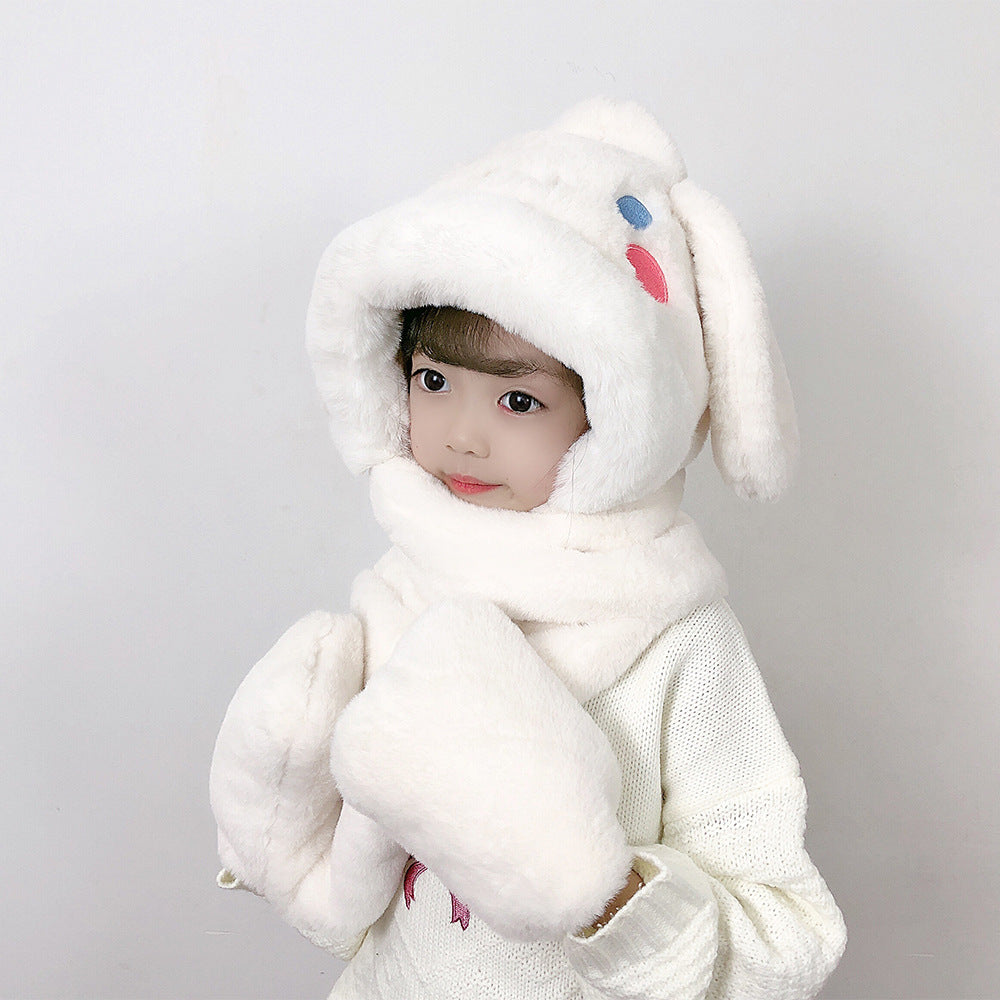 Children's Hat Scarf Gloves One-piece Hat | Yazijico™