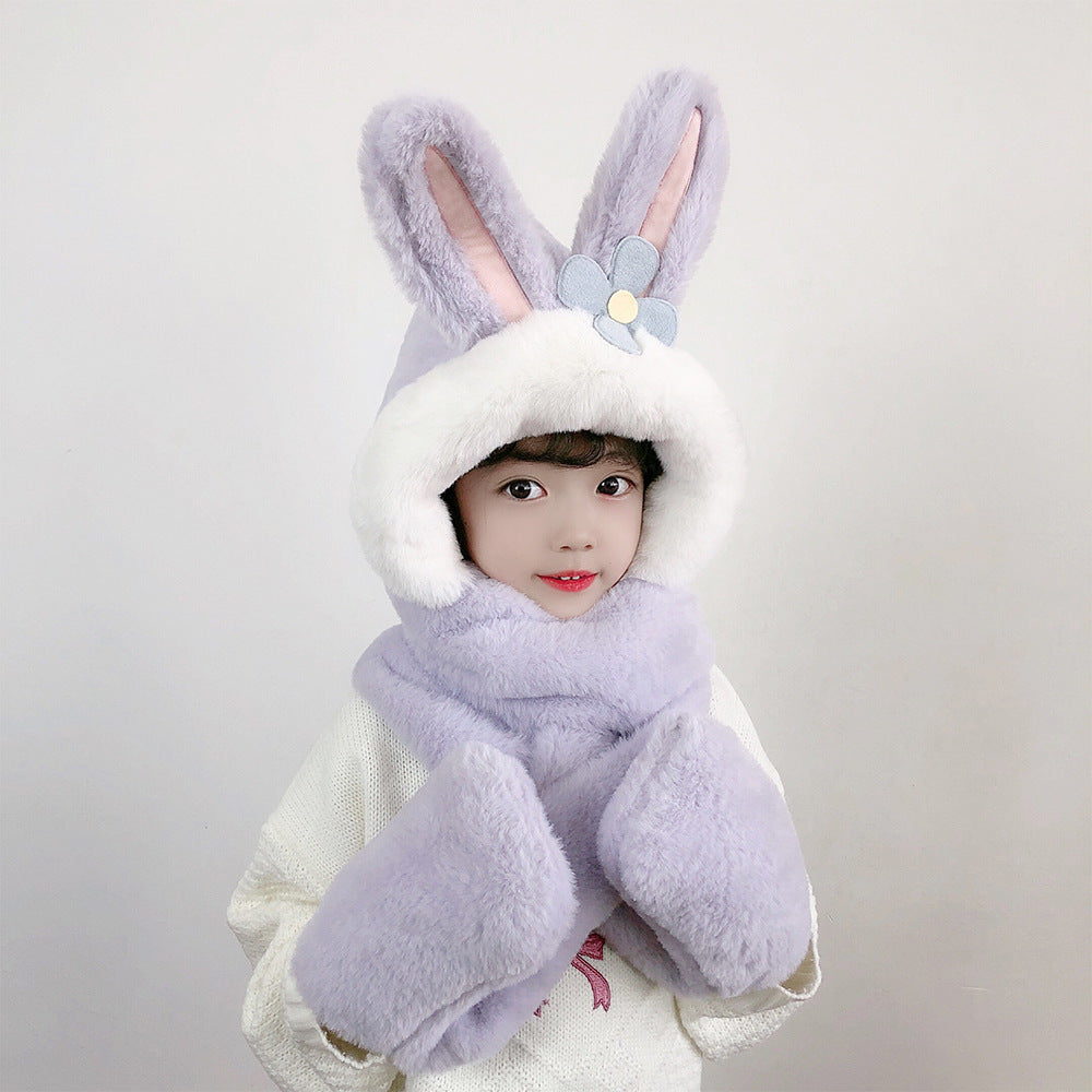 Children's Hat Scarf Gloves One-piece Hat | Yazijico™ 