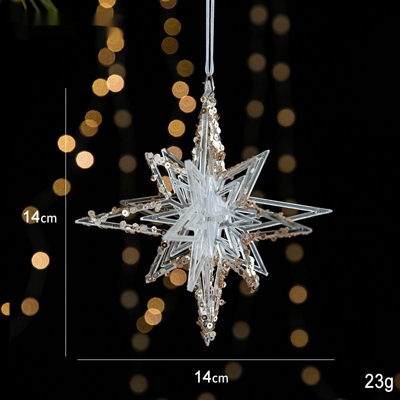Christmas Decorations Sequins Acrylic Pendant | Yazijico™ 