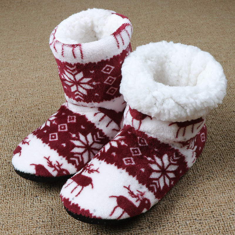 Christmas Elk Floor Shoes Indoor Socks | Yazijico™ 