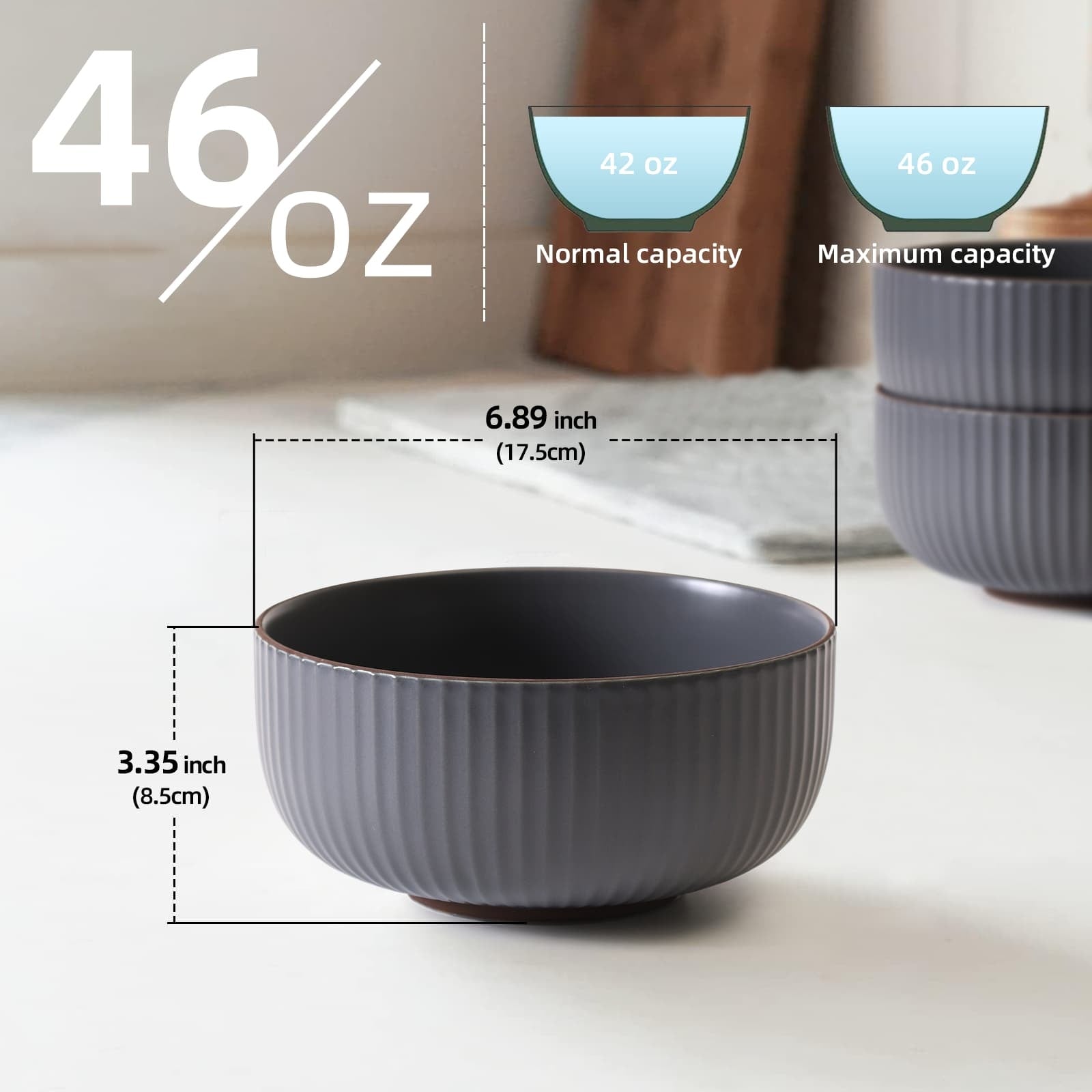 Ceramic Bowls For Kitchen Set For Soup | Yazijico™ 