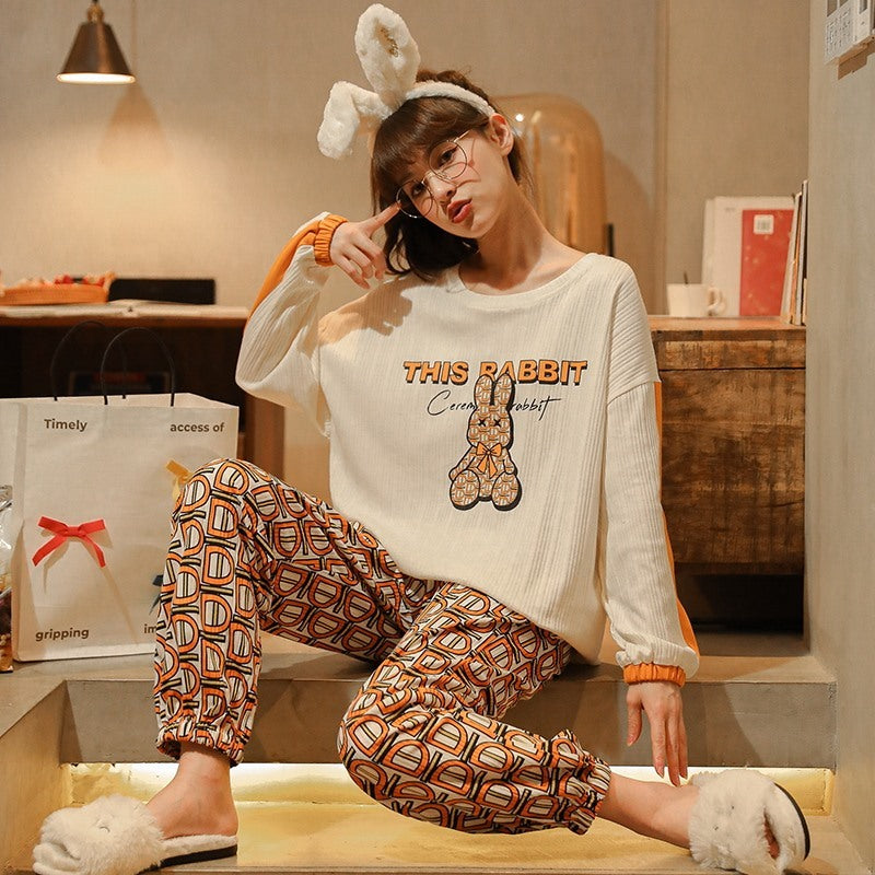 Pajamas Women Winter Long-sleeved Pure Cotton | Yazijico™