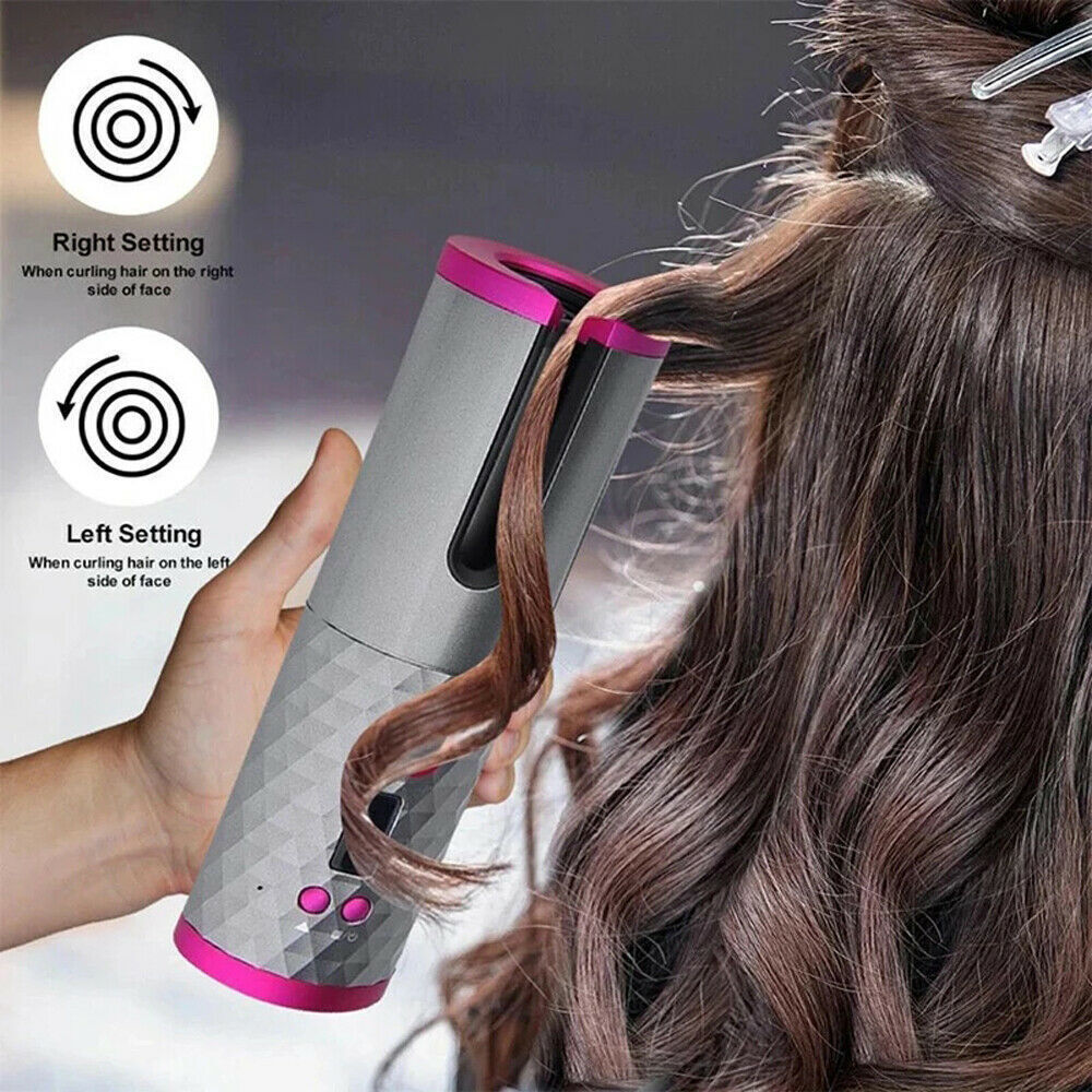 Electric Display Rotating Cordless Hair Curler | Yazijico™ 