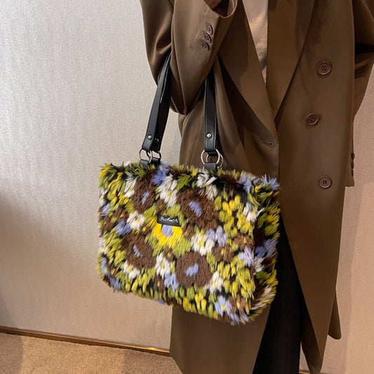 Plush Bags Women Flowers Shoulder  Yazijico™