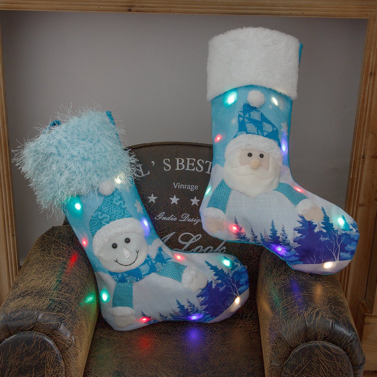 home glowing large christmas socks gift