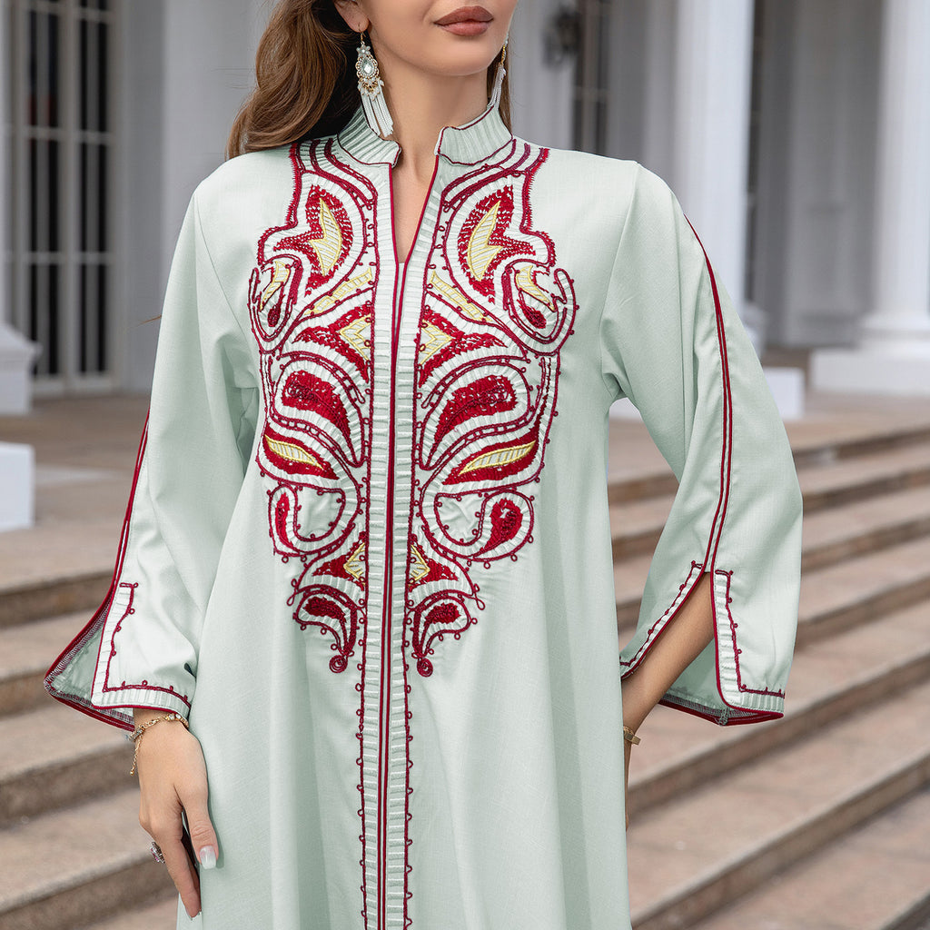 Muslim Middle East Embroidery Women Dress  Yazijico™