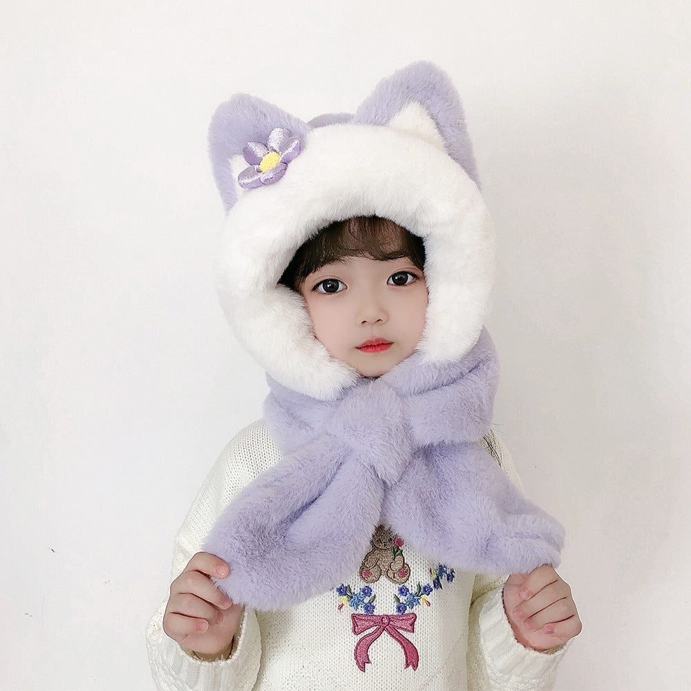 Children's Hat Scarf Gloves One-piece Hat | Yazijico™