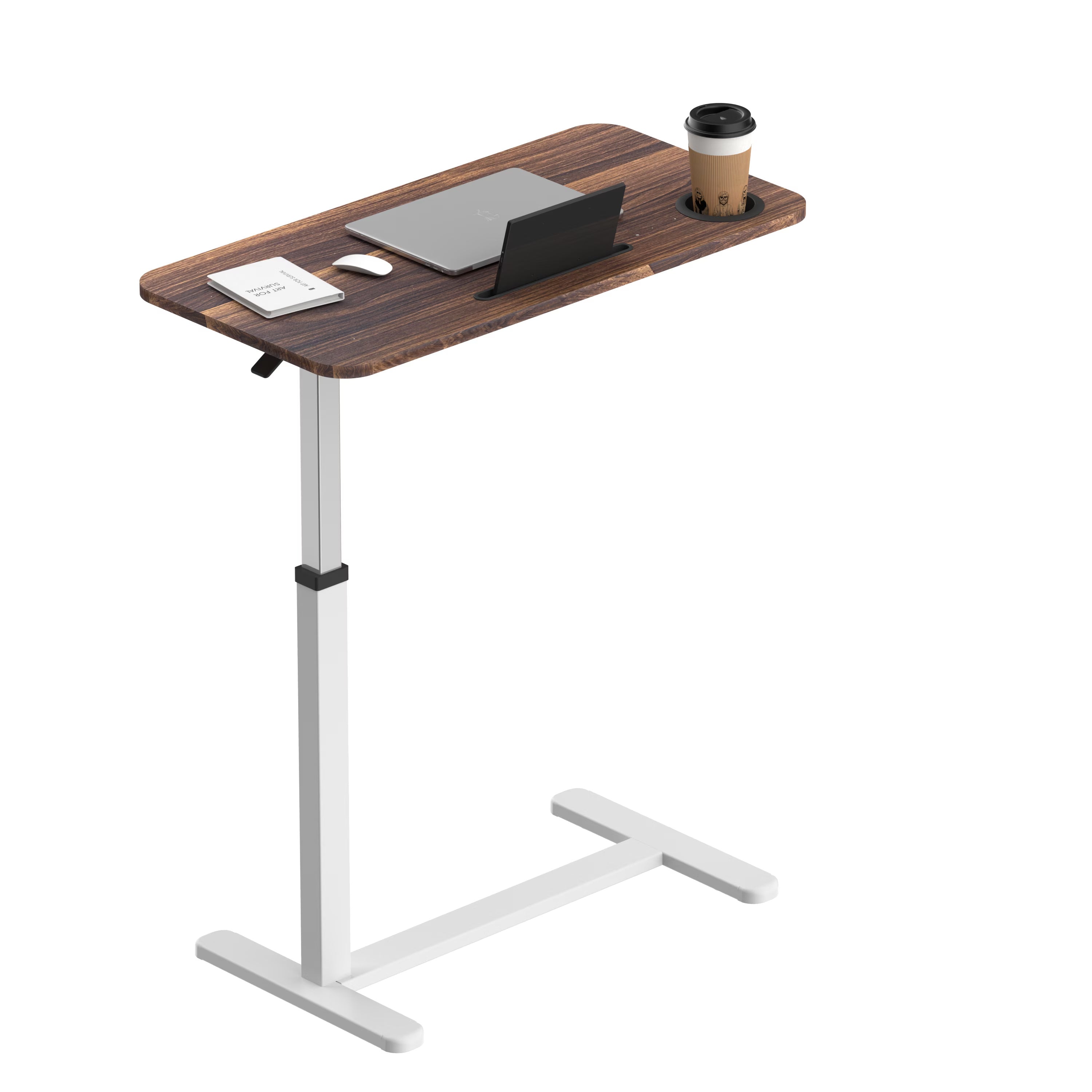 Standing Rolling Desk With Hidden Wheels Side | Yazijico™ 