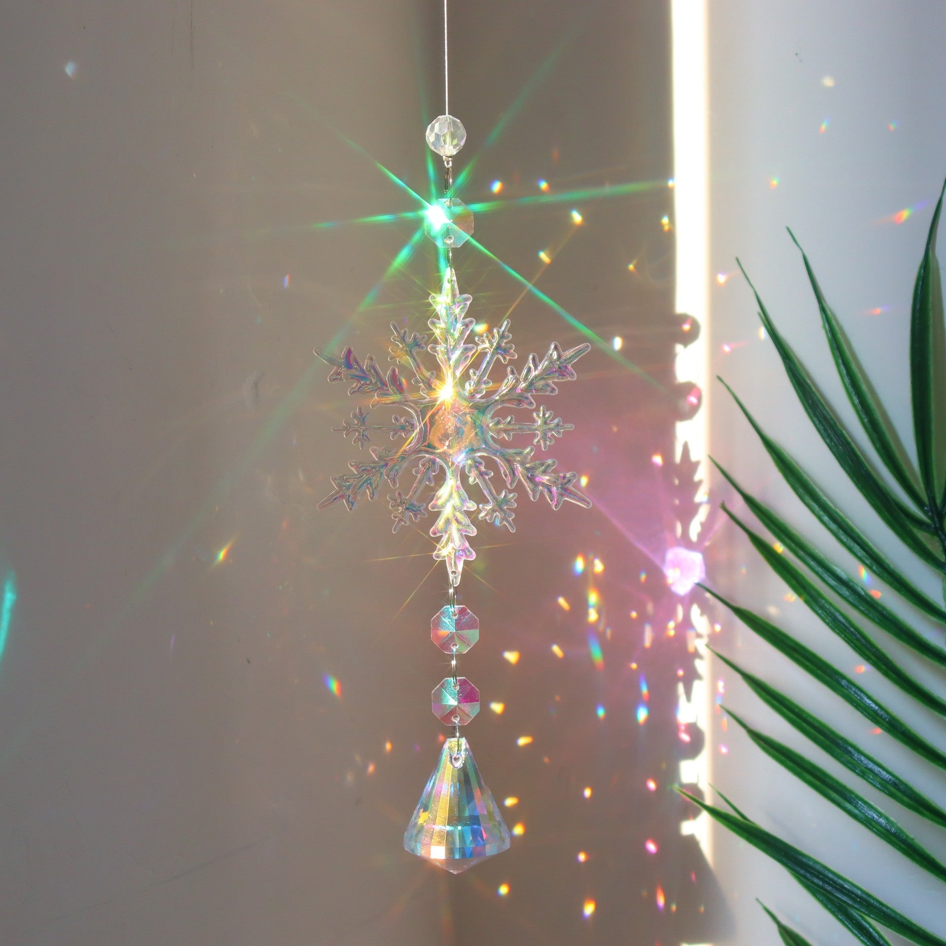 Christmas Colorful Snowflake Crystal Sun Catcher| Yazijico™ 