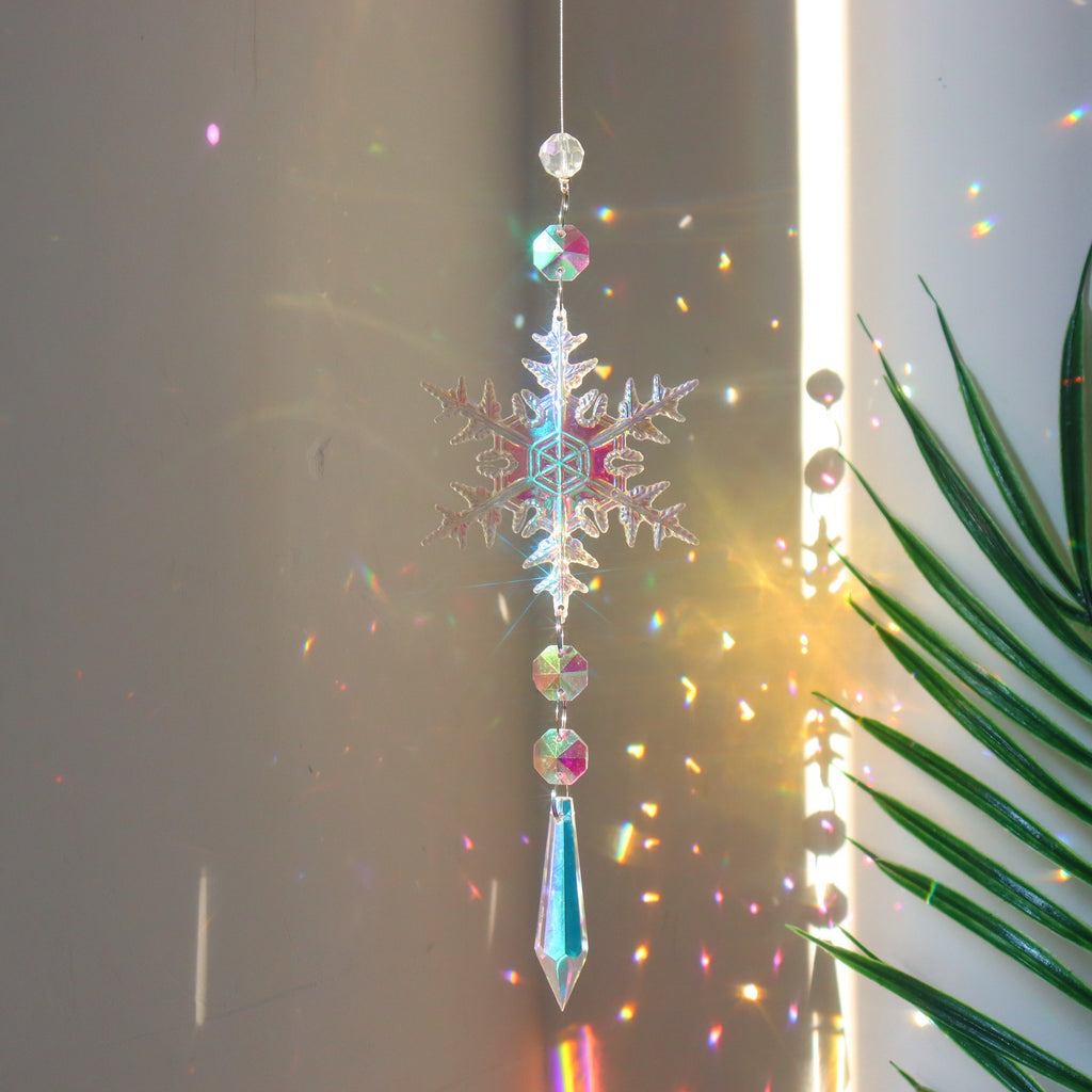 Christmas Colorful Snowflake Crystal Sun Catcher| Yazijico™ 