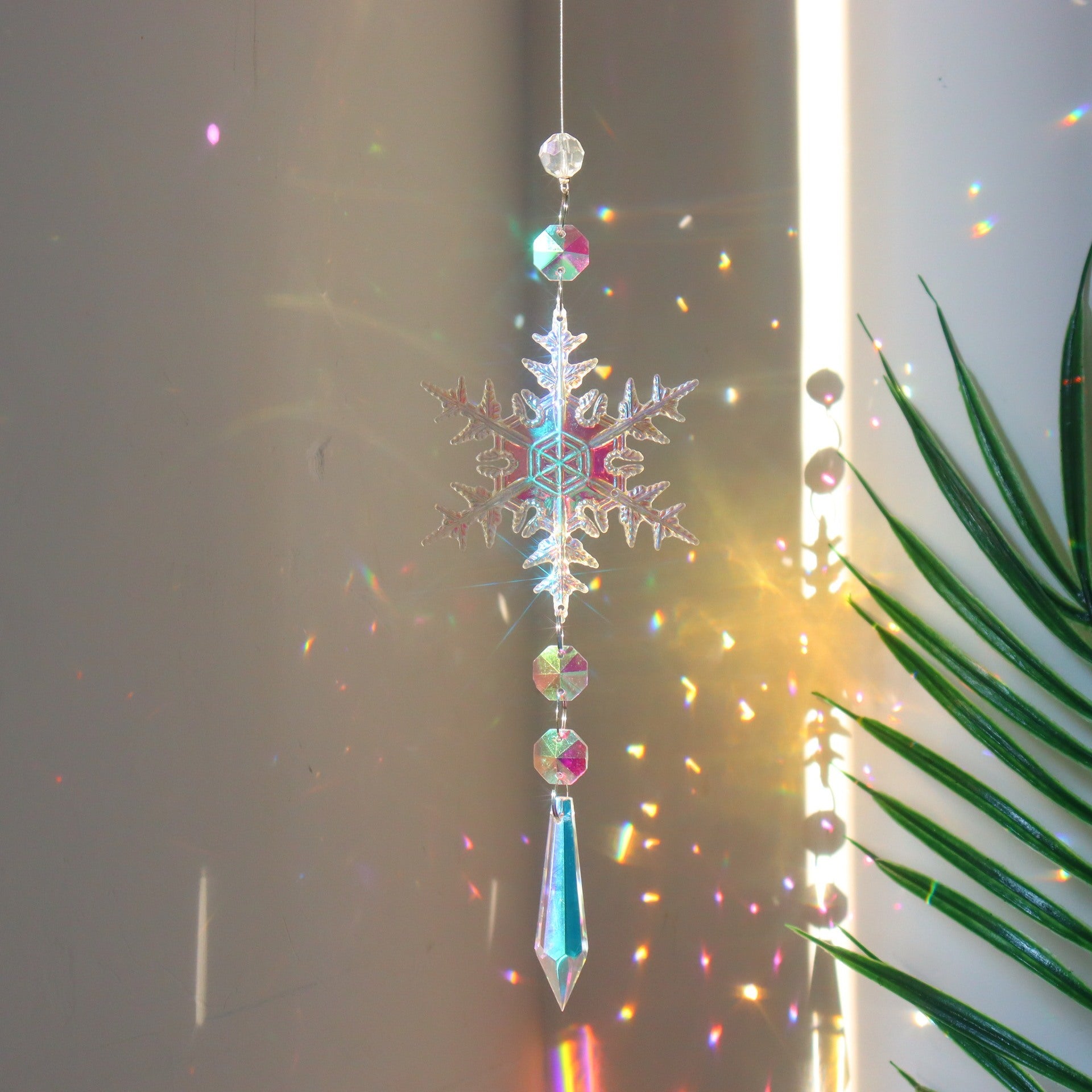 Christmas Colorful Snowflake Crystal Sun Catcher| Yazijico™ 