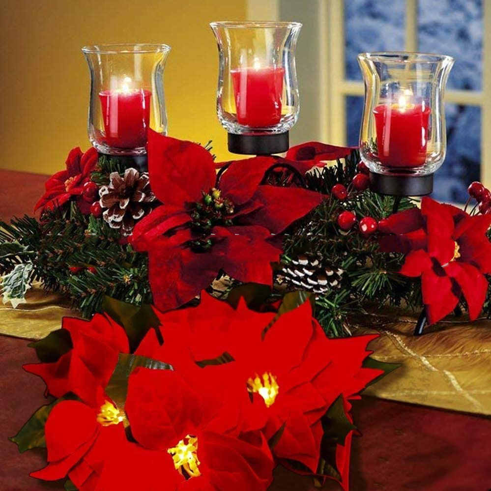 Door Frame Escalator Red Flower String Lights | Yazijico™ 